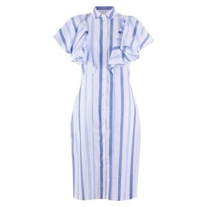 CLOSET LONDON BLUE STRIPE SLEEVELESS PENCIL DRESS